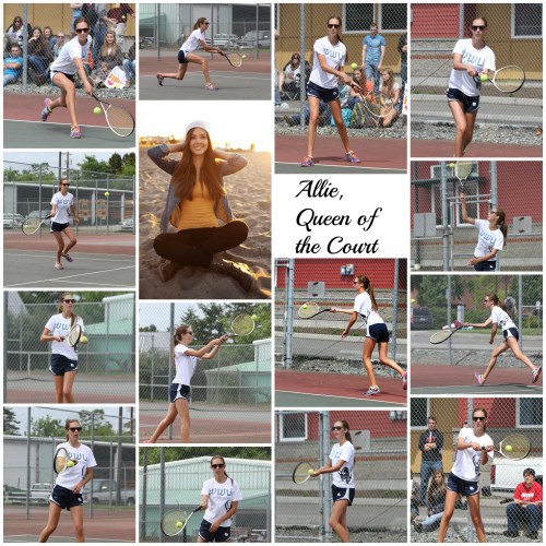 Allie Hanigan caps her high school tennis career. (John Fisken photos)