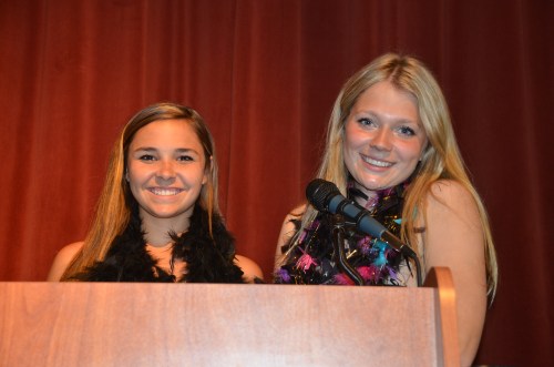Your emcees, Sydney Aparicio (left) and Breeanna Messner.