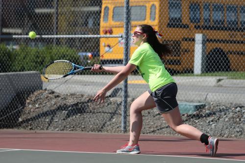 McKenzie Bailey and Co. swatted ATM Thursday to end their season on a winning note. (John Fisken photo)