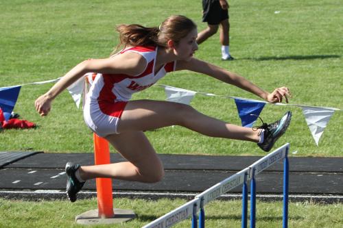 Rosenkrance glides through the hurdles.