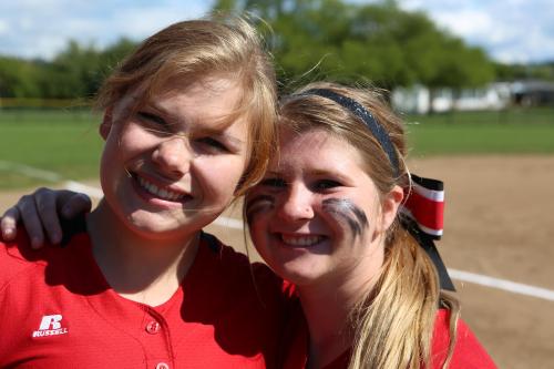 Strasburg and Madeline Roberts share a moment.