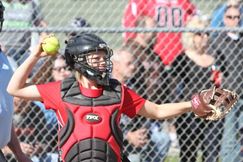 Catcher Breeanna Messner is one of three seniors heading into their final postseason. She's joined by Haley Sherman and Madeline Roberts.