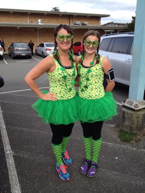 Lindsey Roberts (right) with mom Sherry, at this year's Shamrock 5K.