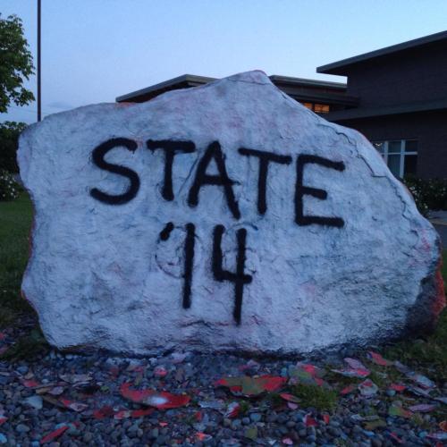 The Rock, representing. (Ken Stange photo)