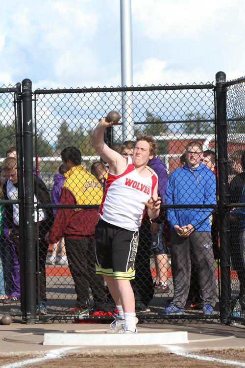 Nick Johnson gets medieval with a shot put.