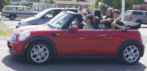 Joye Jackson and Co. left a trail of bubbles behind as they drove the parade path.
