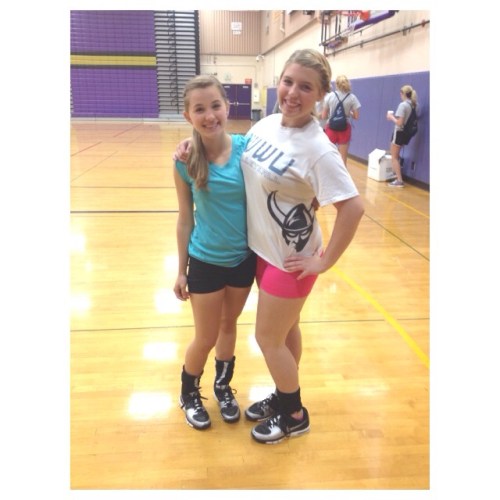 Wolf sophomores Valen Trujillo (left) and Tiffany Briscoe.