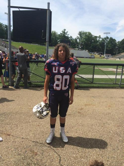Gabe Eck sportin' Team USA colors. (Cielo Eck photos)