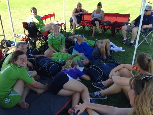 The Islanders rest between games Saturday. (Kerry Rosenkranz photo)