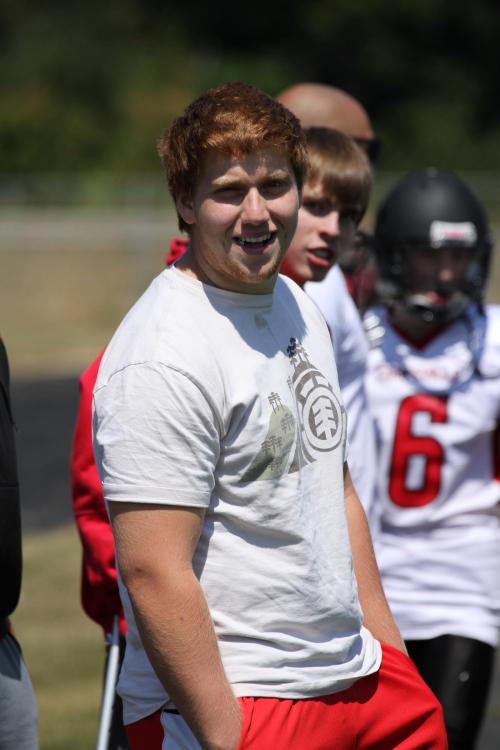 Two years out, former Wolf star Caleb Valko surveys the young guns. "The freshmen are getting so small!"