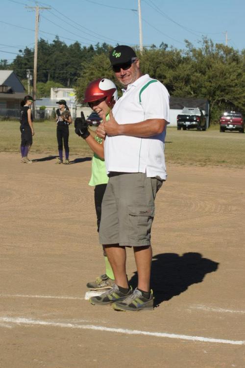 Lauren Rose and assistant coach Ron Wright celebrate. (Photos courtesy Justine McGranahan)