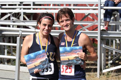 10K winners Molly Gwinn and Brian Comer.