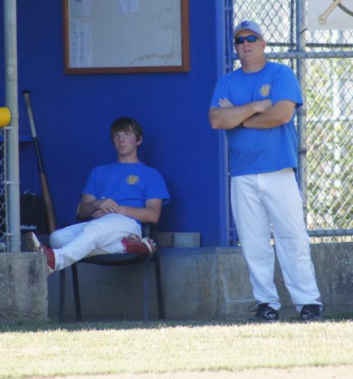 Payne hangs out with South Whidbey coach Tom Fallon.