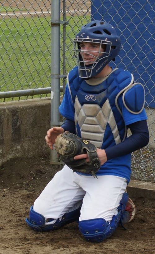 Cole Payne, wearing South Whidbey's colors while playing American Legion ball this spring. (Shelli Trumbull photo)