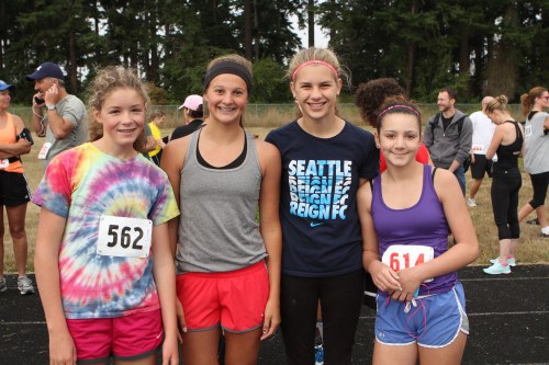 The pride of Coupeville Middle School track and field prepares to race. (John Fisken photo)