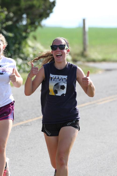 Marisa Etzell, for one, was excited to run. (John Fisken photos)