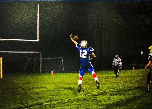 Pennington hauls in his second interception of the game during a win against Vashon last season.