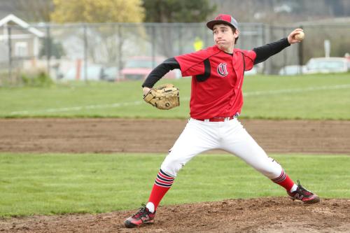 Aaron Trumbull delivers the high, hard cheese. (Shelli Trumbull photos)