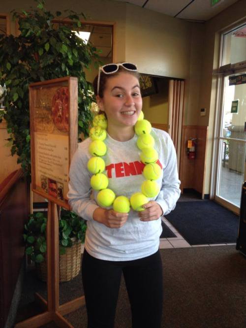 Also a talented tennis player, she was picked as a Player of the Match during her freshman season. (Ken Stange photo)