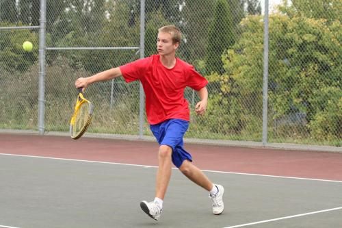 Connor McCormick flies to the ball.