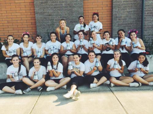 Kylie (back row, middle) and her Wolf sisterhood.
