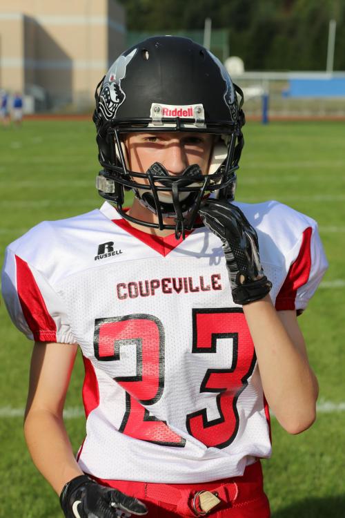 After posing for a photo op, Tim Goss went out and picked off the first pass of the day.