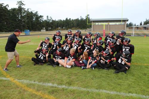 Wolf coach Bob Martin channels his inner Mike Ditka during his pregame talk.