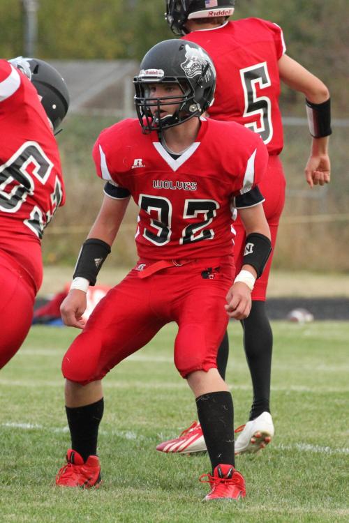 Jacob Martin stares down the Chimacum line. "You will NOT pass!!"