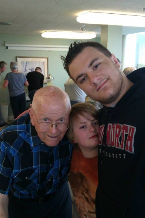 Anthony Maggio (right) with some of his family.