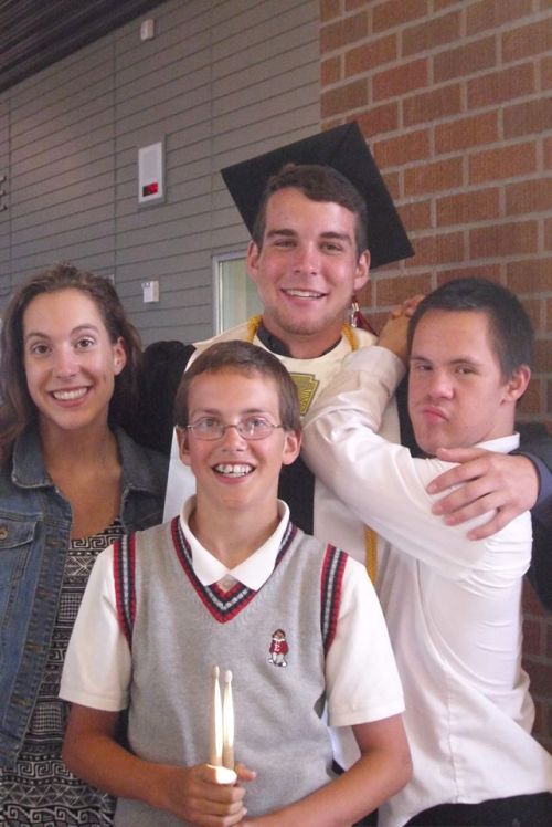 Nick Etzell (front) with siblings (l to r) Marisa, Ben and Lucas. (Kristi Etzell photo)