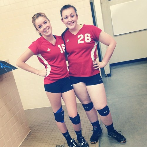 Senior leaders Kacie Kiel (left) and Hailey Hammer.