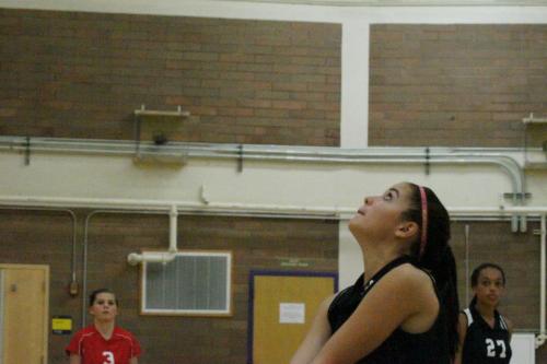 Katrina McGranahan stays focused on the ball.