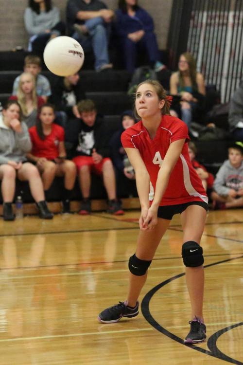 Emma Smith stay slocked on the ball.