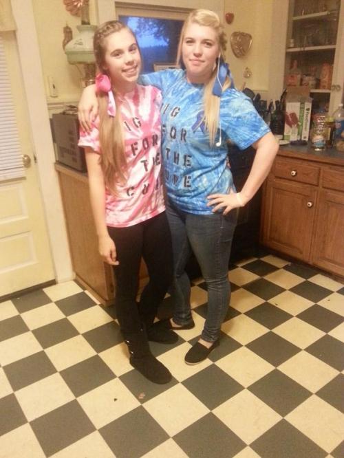 Kyla Briscoe (left) and big sis Tiffany are ready. Are you? (Amy Briscoe photo)