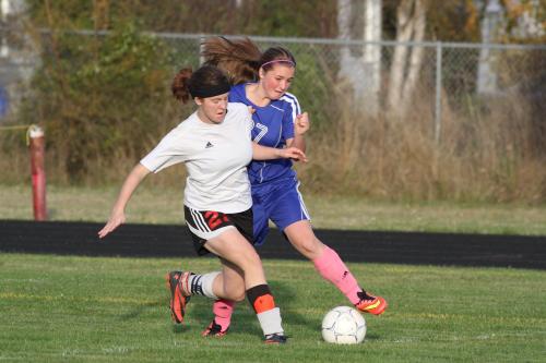 Normally one of the anchors of the CHS defense, Jacki Ginnings moved up and scored her first-ever high school goal against Chimacum.