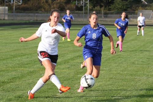 Marisa Etzell nets one of her two goals on the afternoon.