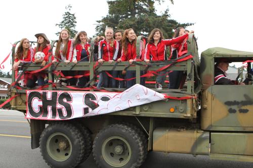 The Wolf girls' soccer team rumbles