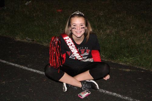Freshman princess Abby Parker enjoys the evening.