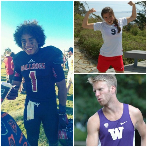 They're no longer Wolves, but they continue to excel. Clockwise, from left, are Mitch Pelroy, Amanda d'Almeida and Tyler King.