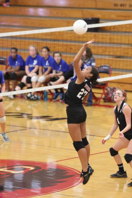 Photo Day celebrations done, we return to action, with Kameryn St Onge flying high.