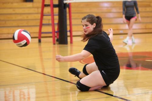 Claire Mietus goes all in during an earlier match.