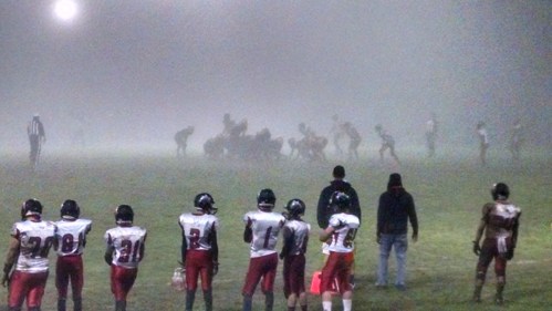 Halloween night football in the fog. (Shawn Walstad photo)