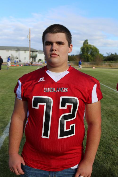 Sophomore Dominic Dausey was a hard-hitting force on defense Friday night. (John Fisken photo)