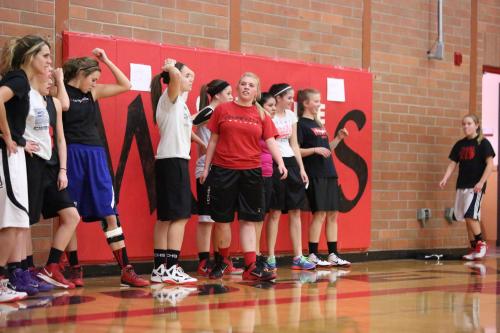 The Wolf girls catch their breath and collect their thoughts during a rare moment of rest.