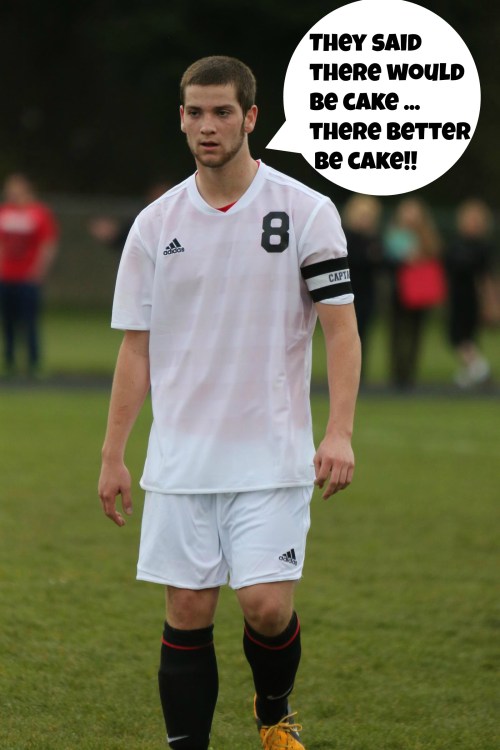 Luke Pelant, soccer god (and cake fan). (John Fisken photos)