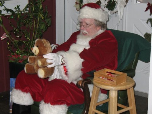 Greenbank Farm's Santa dispenses holiday joy.