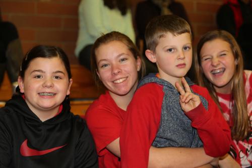 Current Wolf star Lauren Rose (second from left) hangs out with future 