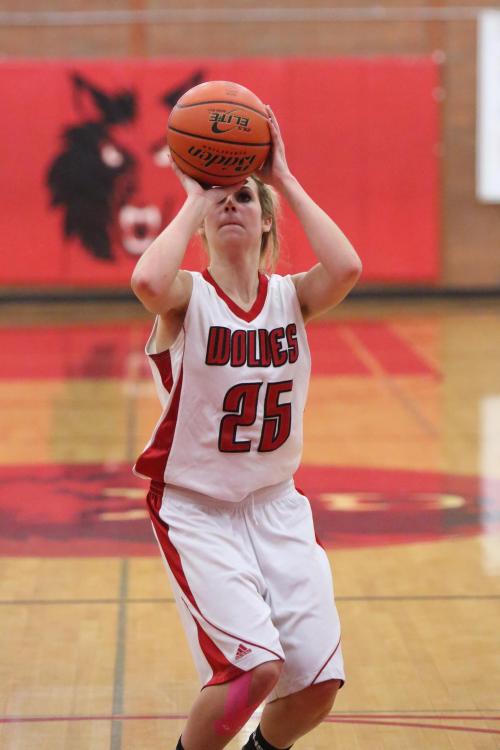 Wynter Thorne sizes up a free throw during a game. (John Fisken photos)