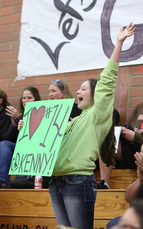 Wolf softball sensation McKayla Bailey loses her flippin' mind after lil' sis McKenzie drains a buzzer-beater. (John Fisken photos)