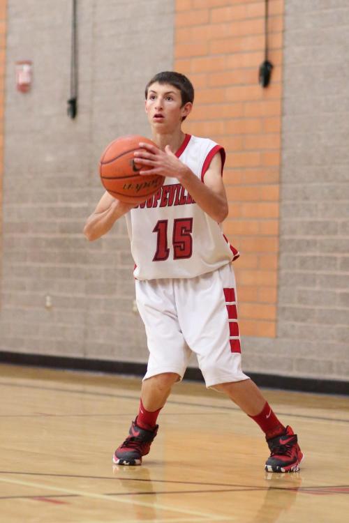 Joey Lippo's feet are going in two different directions but the ball is going in just one direction -- to the bottom of the net.